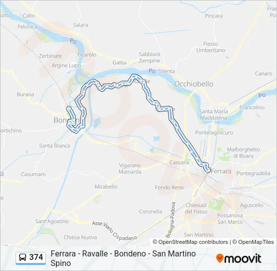 374 Bus Line Map