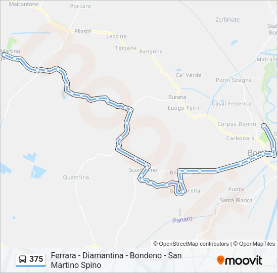 375 Bus Line Map