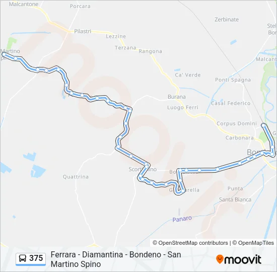 375 Bus Line Map