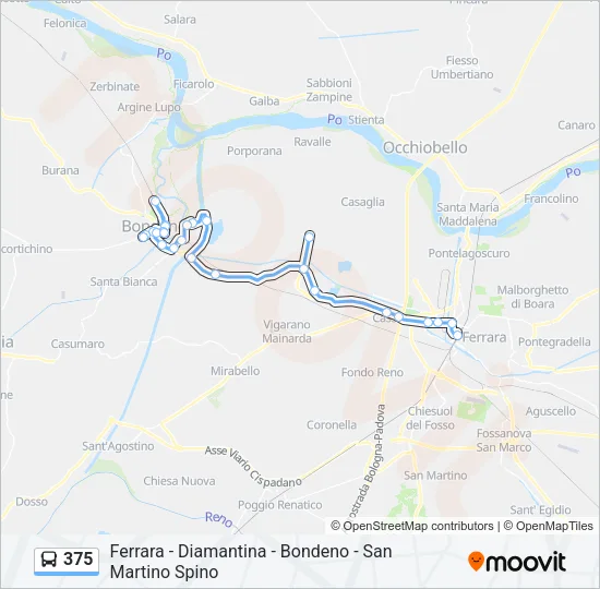 375 Bus Line Map