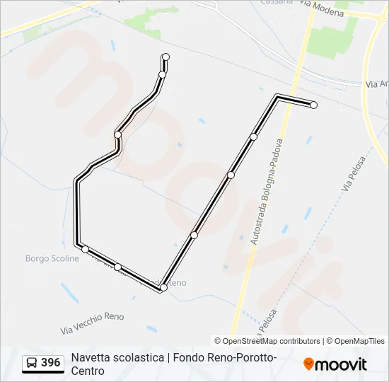 396 Bus Line Map