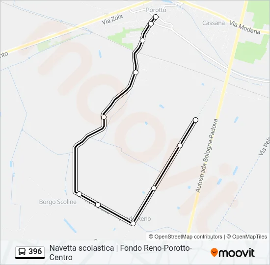 396 Bus Line Map