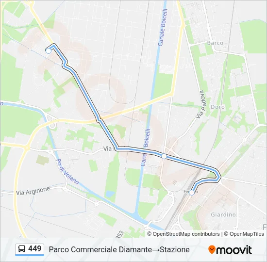 449 Bus Line Map