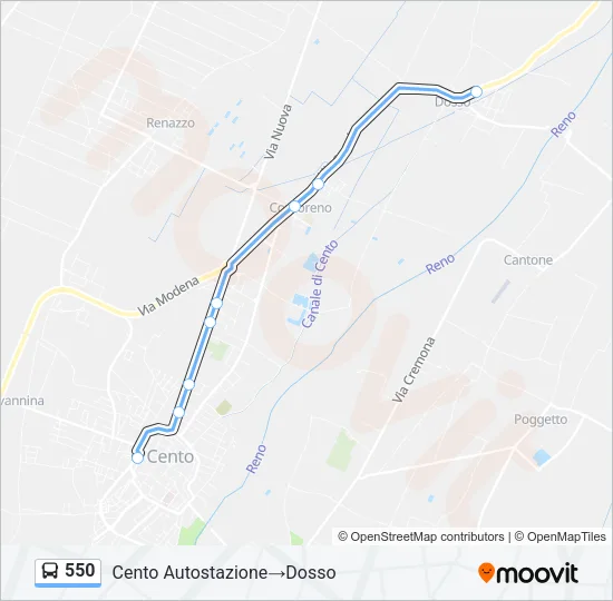 550 Bus Line Map