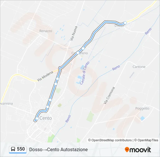 550 Bus Line Map
