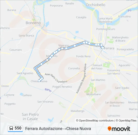 550 Bus Line Map