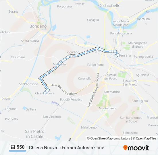 550 Bus Line Map