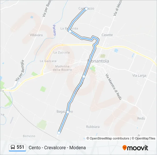 551 Bus Line Map