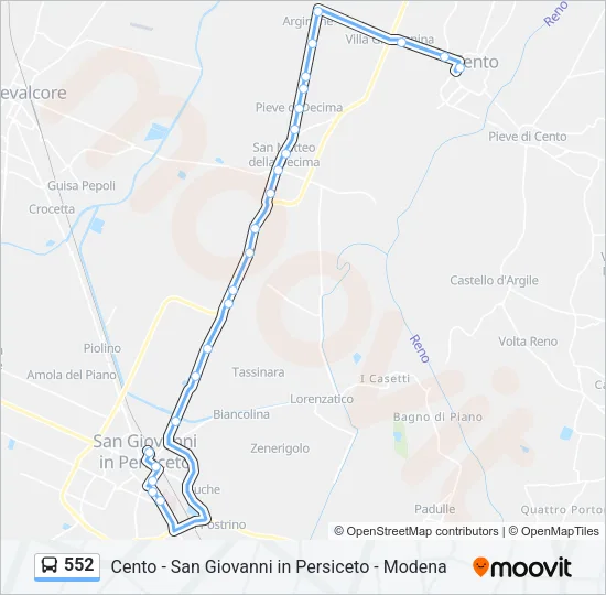 552 Bus Line Map