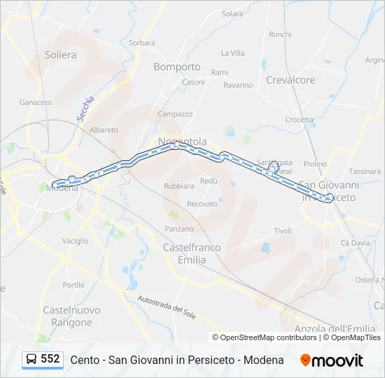 552 Bus Line Map