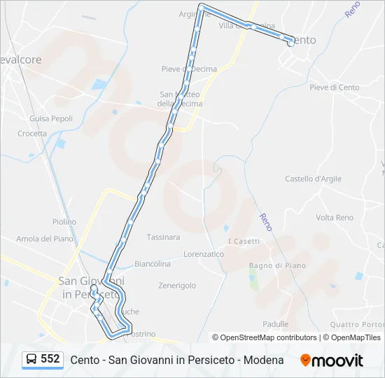 552 Bus Line Map