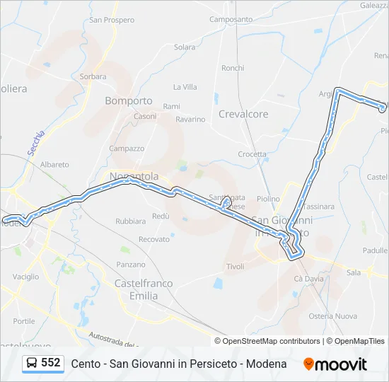 552 Bus Line Map