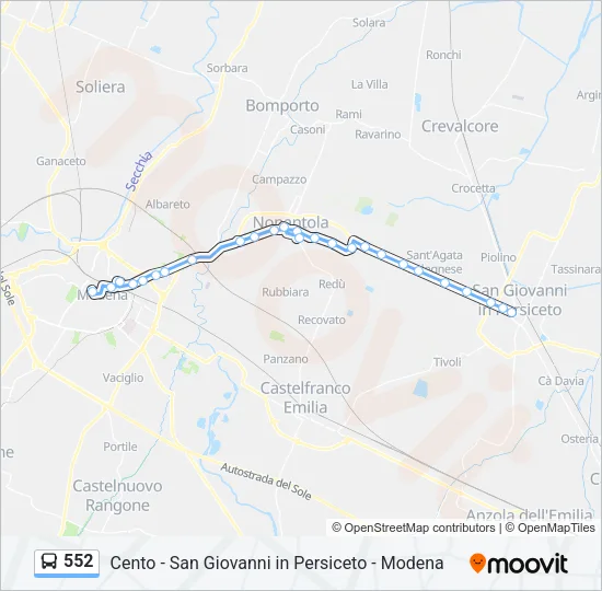 552 Bus Line Map
