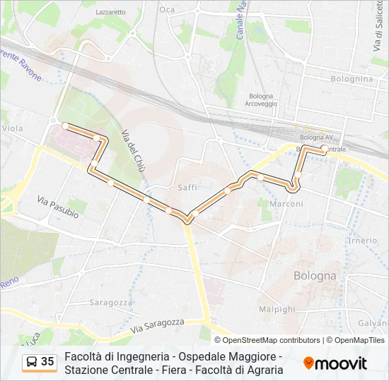 35 Bus Line Map