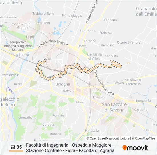 35 Bus Line Map