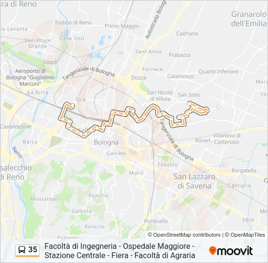 35 Bus Line Map