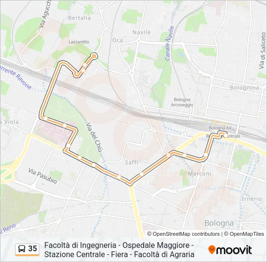 35 Bus Line Map