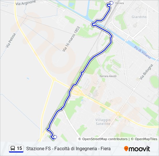 Via Bus Stop Times 15 Route: Schedules, Stops & Maps - Ferrara - Autostazione Via Del  Lavoro‎→Fiera (Updated)