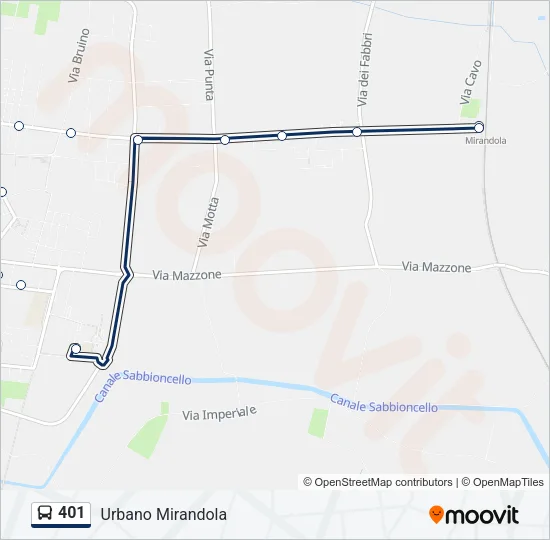 401 Bus Line Map
