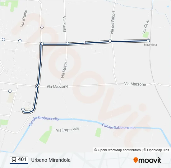 401 Bus Line Map
