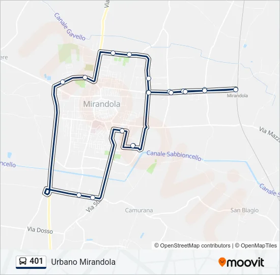 401 Bus Line Map