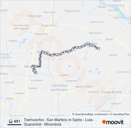 491 bus Line Map