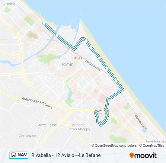 Percorso linea  NAV