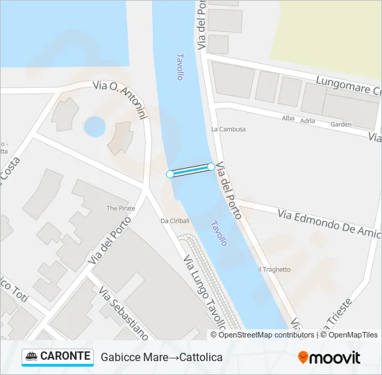 CARONTE Ferry Line Map