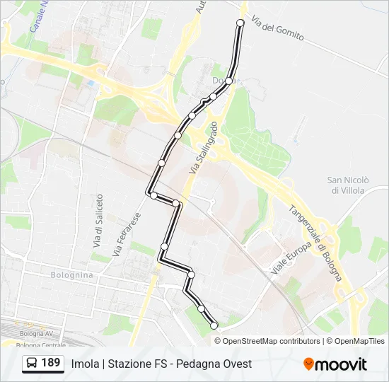 189 Bus Line Map