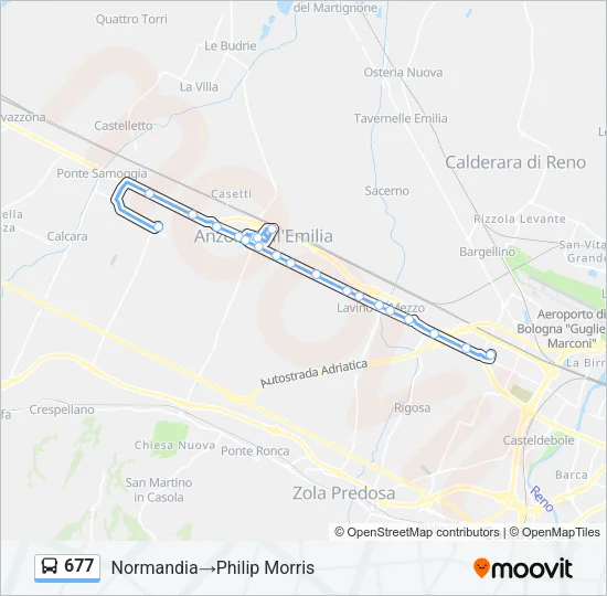 677 Bus Line Map
