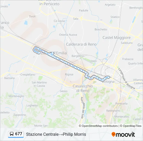 677 Bus Line Map