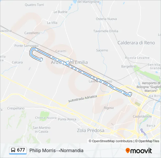 677 Bus Line Map