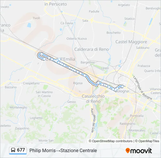677 Bus Line Map