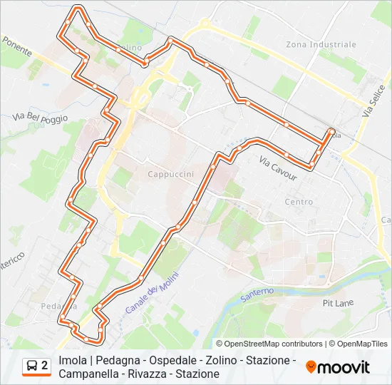 2 Bus Line Map