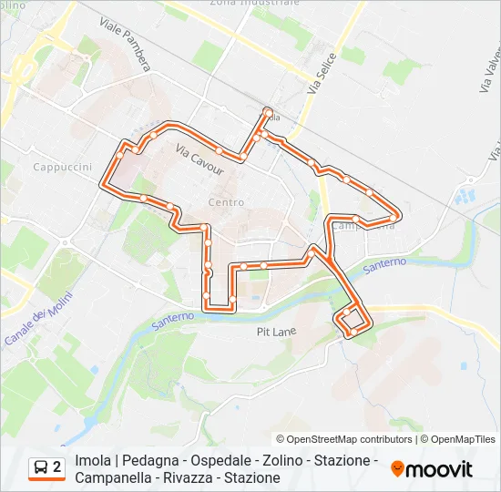 2 Bus Line Map