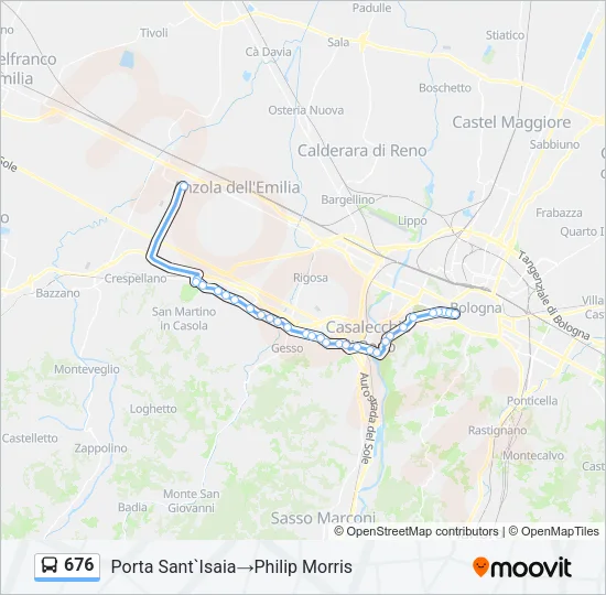 676 Bus Line Map