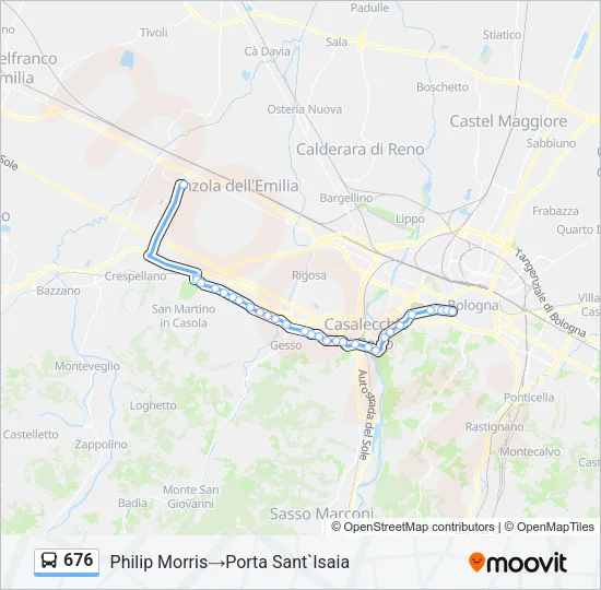 676 Bus Line Map