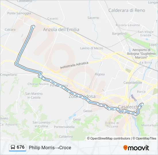 676 Bus Line Map