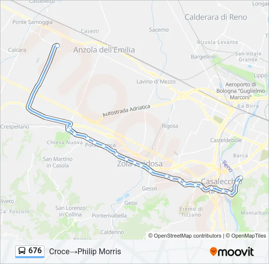 676 Bus Line Map