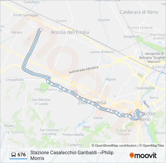 676 Bus Line Map