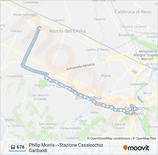 676 Bus Line Map