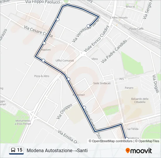 15 Bus Line Map