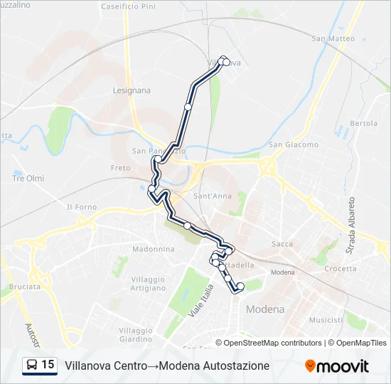 15 Bus Line Map
