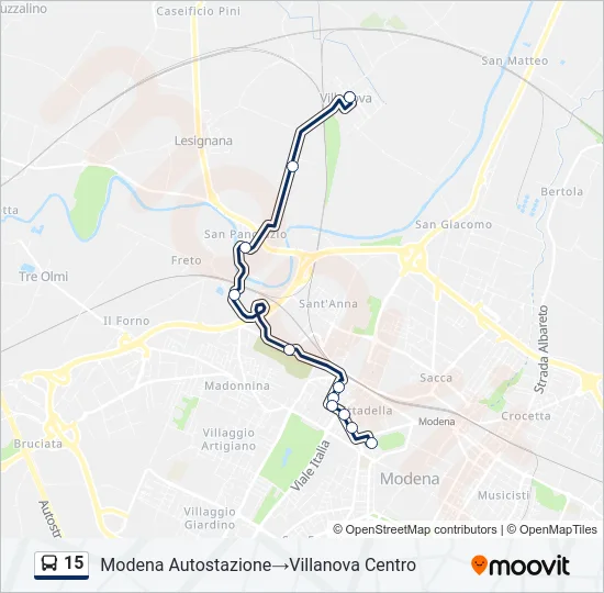 15 Bus Line Map
