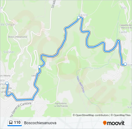 110 Bus Line Map
