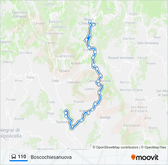110 Bus Line Map