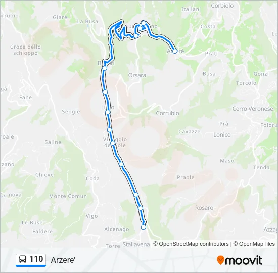 110 Bus Line Map