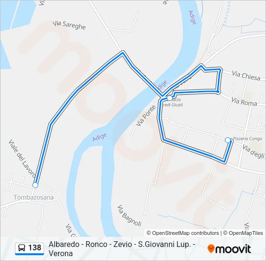 138 Bus Line Map