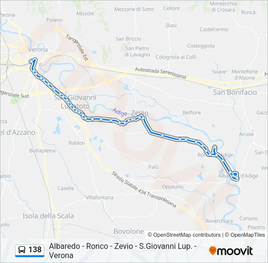 138 Bus Line Map