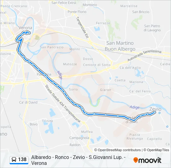 138 Bus Line Map